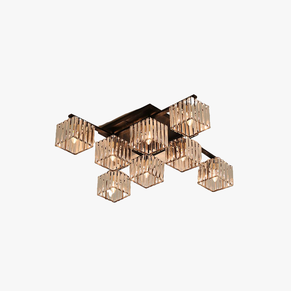 Black And Gold NovaLume Arc Flush Mount Ceiling Light